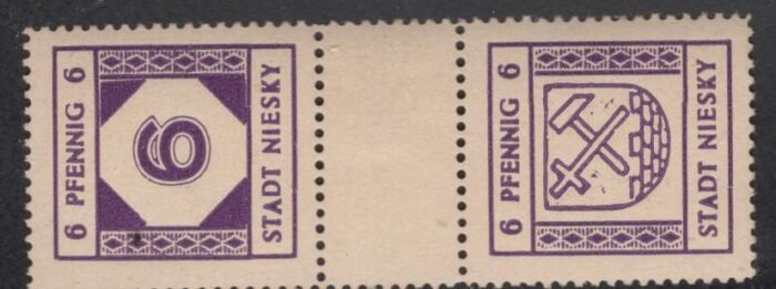 Germany Post WWII Locals Niesky Michel#: SZ3** VF