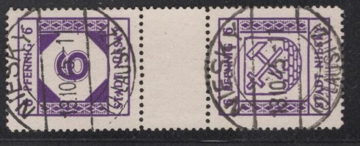 Germany Post WWII Locals Niesky Michel#: SZ5 U F/VF