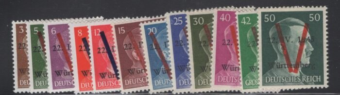 Germany Post WWII Locals Saulgau Michel#: I - XII **complete set  VF
