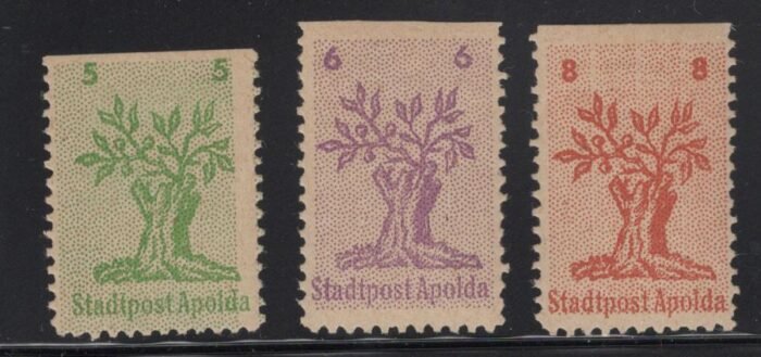 Germany Post WWII Locals APOLDA Michel#: 1-3 * F/VF