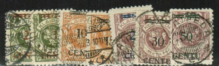 Memel Scott#: N44-50 Michel#: U F/VF