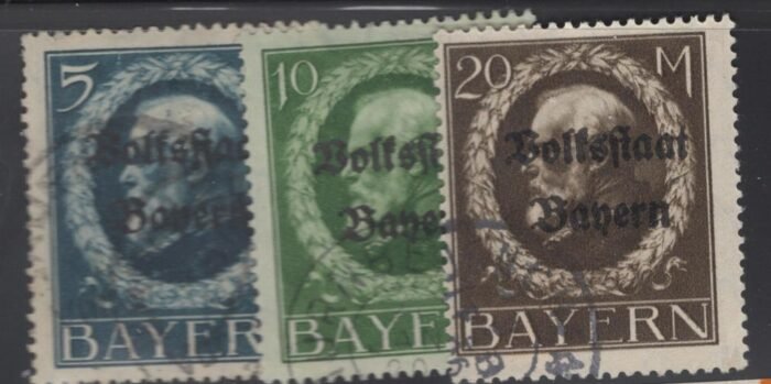Bavaria Scott#: 209-11 Michel#: U F/VF