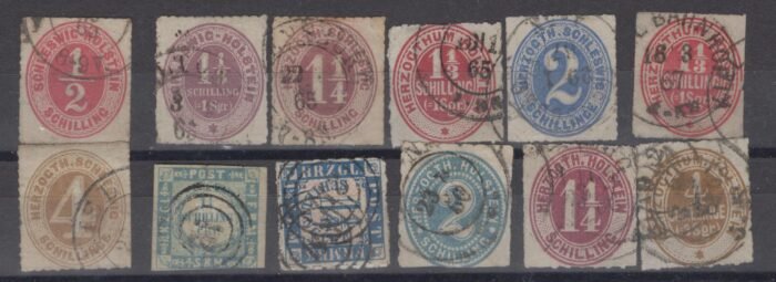 Lot #28 - Schleswug - Holstein  all different selection of sound f/VF copies - catalog value600+