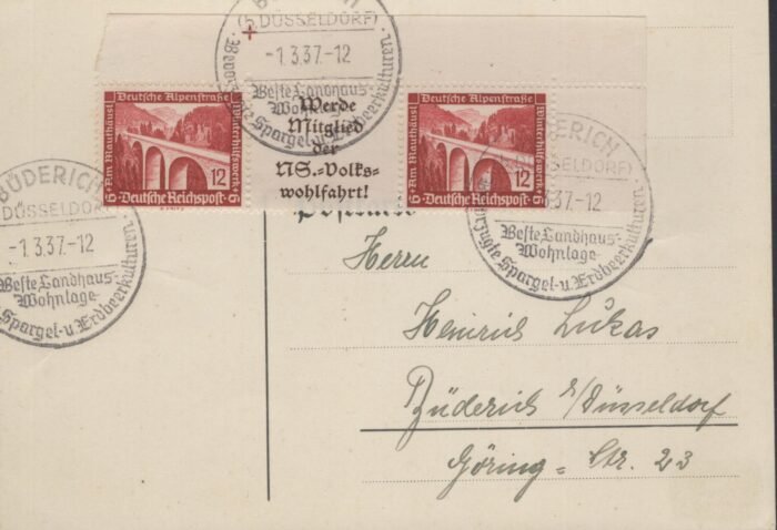 Deutsches Reich MI W114 , W118  post card VF