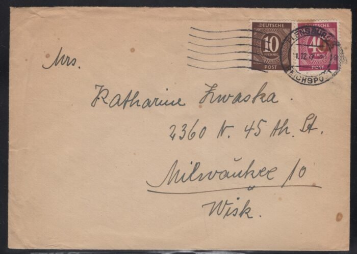 Germany allied Zone Michel 918, 929  cover to US 11 12 47 F/VF