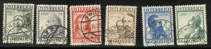 Austrian Scott# B122-7 postally U F/VF