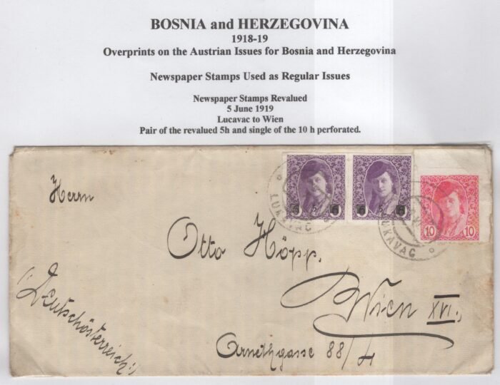 Yugoslavia cover franked with horz pair of SC 1L22 and a perforated 1L19 F/VF