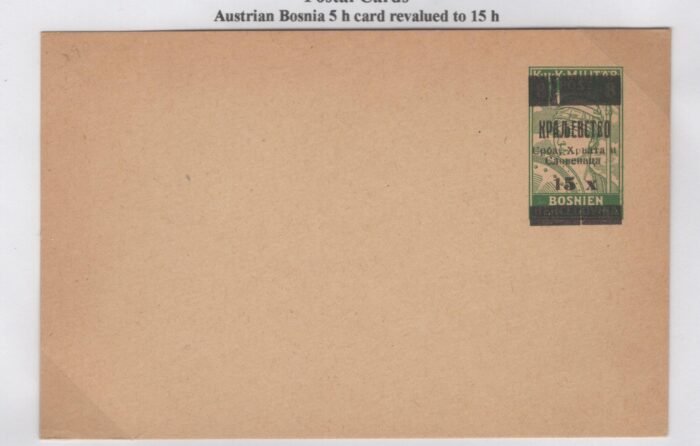Bosnia 10 heller reply card    * VF
