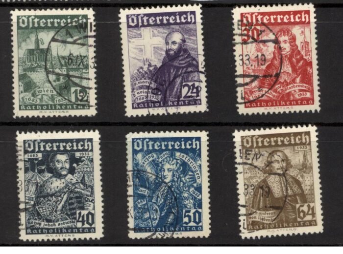 Austria: Scott# B112-7 Michel#: U F/VF postally used