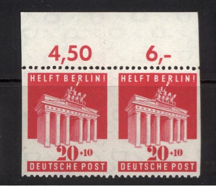 Germany Scott#: B303 var Michel#: 102Uw ** VF horizontal pair