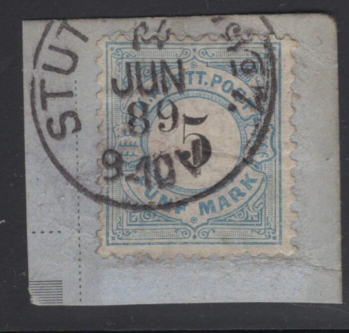 Wurttemberg Scott#: 72 Michel#: U F/VF on piece