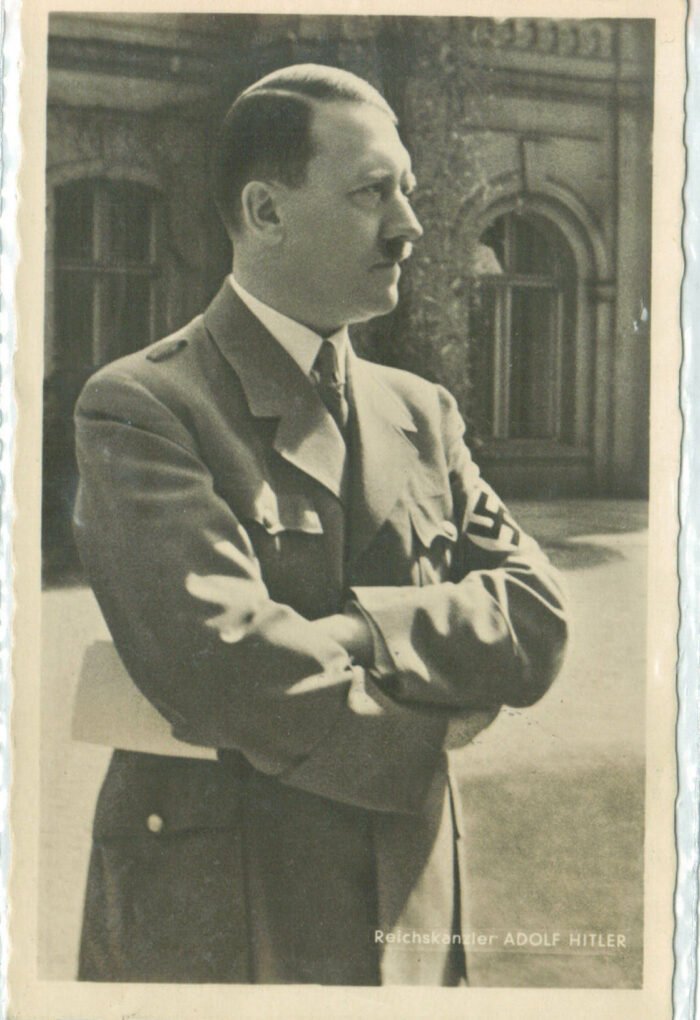 Germany Post Card Third Reich U VF Hitler fotocard in Poland Hoffman P38 with Vienna cancel VF