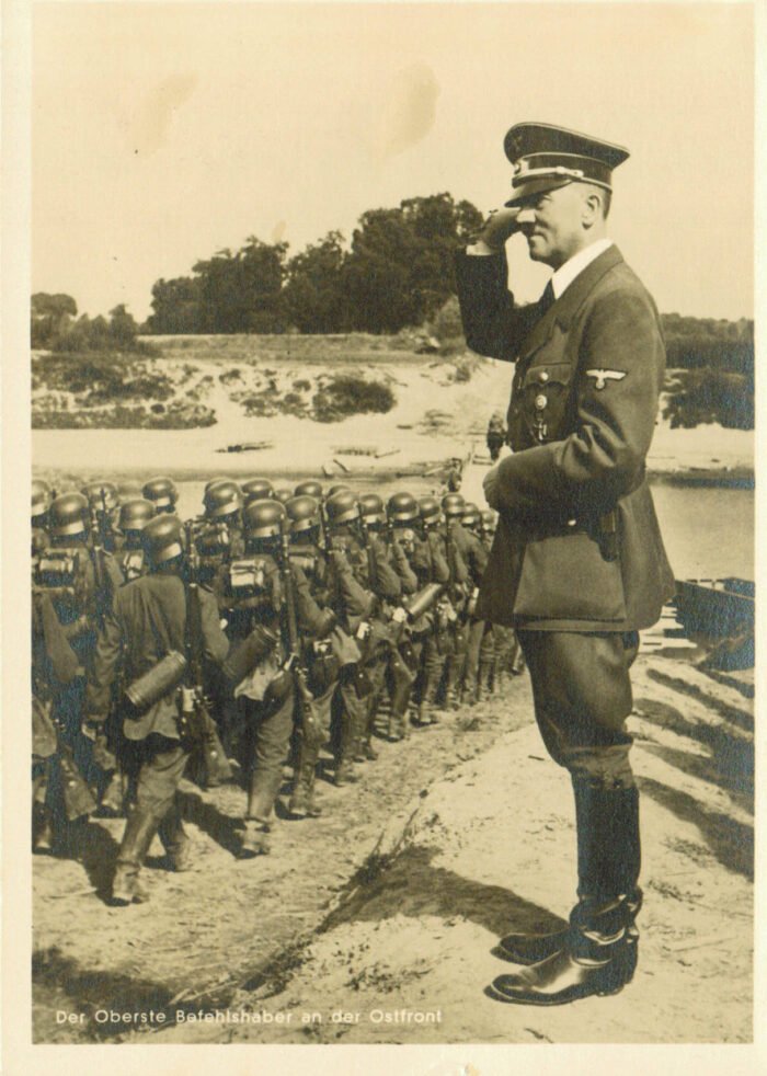 Germany Post Card Third Reich Michel#: U F/VF Hitler fotocard Hoffmann P12 franked with General Government stamps