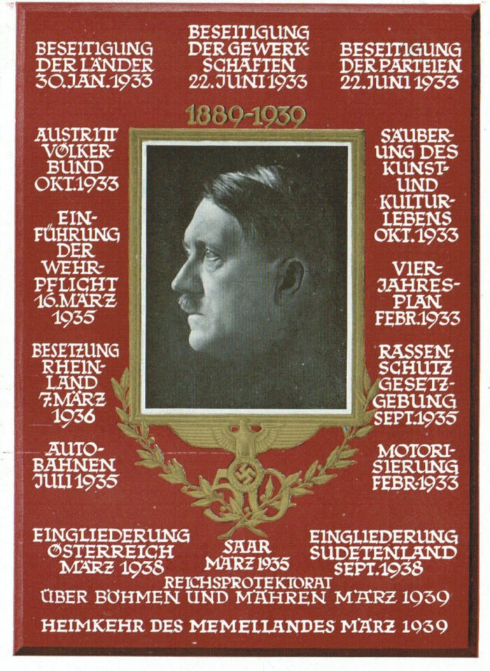 Germany Post Card Third Reich Michel#: U VF Third ReichHitler Achievements unaddressed card with Vienna cancel VF
