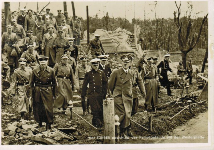Germany Post Card Third Reich Michel#: U VF Hitler fotocard in Poland Hoffman P76 franked with gen Govt stamps