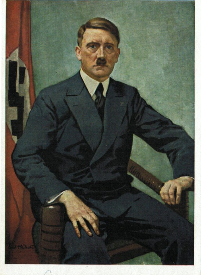 Germany Hitler painting - the only one with Hitler seated VF