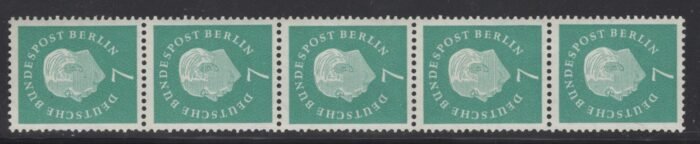 Germany Scott#: 9N165 var Michel#: MI 182 wR ** coil strip of 5 VF