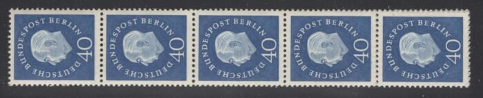 Germany Scott#: 9N168 var Michel#: MI 185 wR ** coil strip of 5 VF