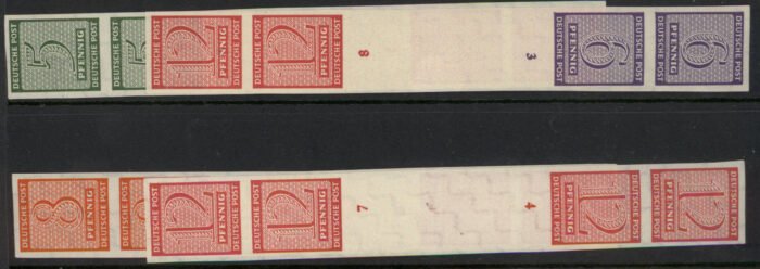 Soviet Zone Scott#: 14N var Michel#: SKZd1-4 ** F/VF