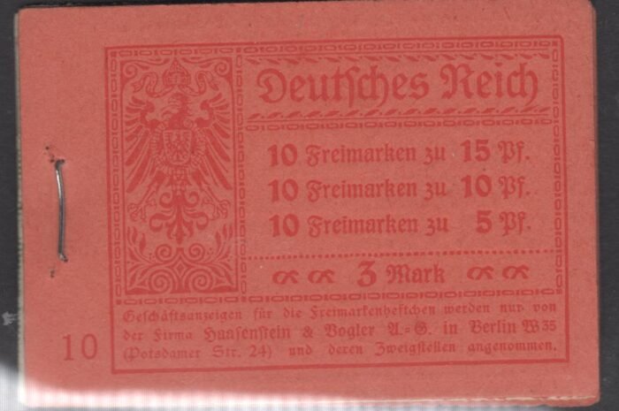 Deutsches Reich Michel#: MH12A ** F/VF Booklet