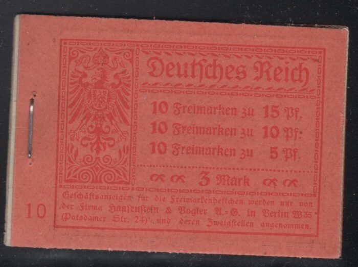 Deutsches Reich Michel#: MH12B ** F/VF Booklet