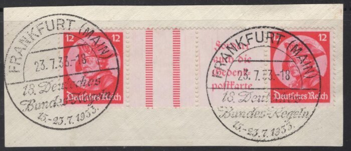 Deutsches Reich WZ11 U op F/VF