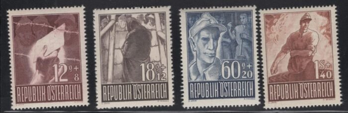 Austria: Scott# B218//23 Michel#: 830,31,33,34 PF I**