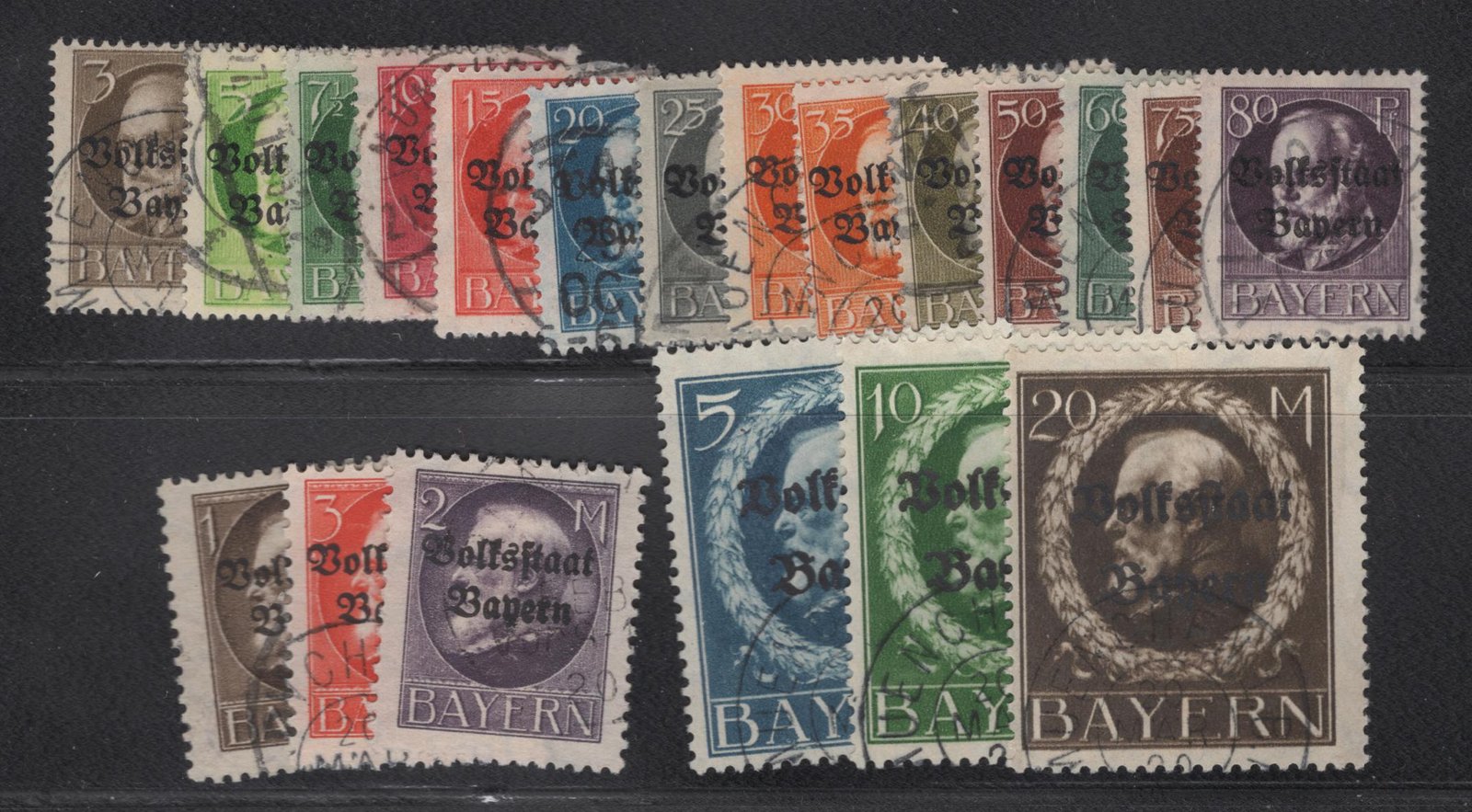 Bavaria Scott Michel U F Vf High Values Expertized R Schneider Stamps