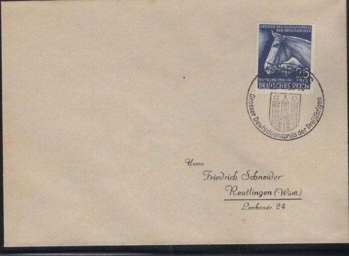 Third Reich MI 779 Registered cover with special cancel F/VF