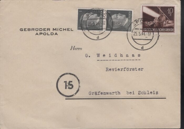 Germany Cover Third Reich Michel#: 878 VF cover