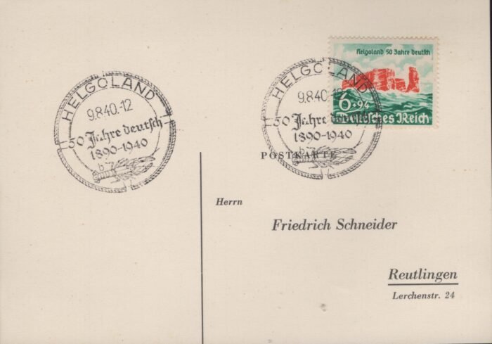 Germany Post Card Third Reich Michel#: U VF MI 750 post card with special cancels