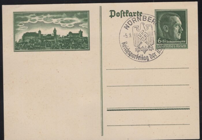 Third Reich Michel#: P272 unaddressed post card with special cancel VF