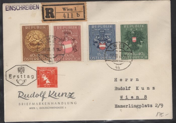 Austria MI 937-40 FDC VF