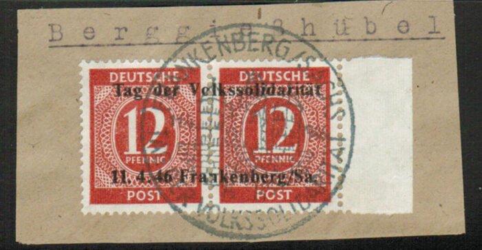 Germany Post WWII Locals Frankenberg Michel#:1 U on piece