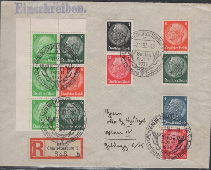 Deutsches Reich S160-61, 163 U VF cover