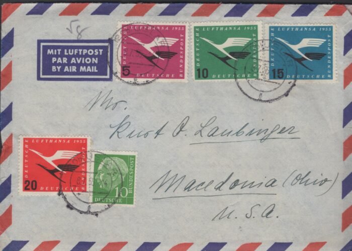 Bundesrepublik MI 205-8, 183x F/VF letter enclosed