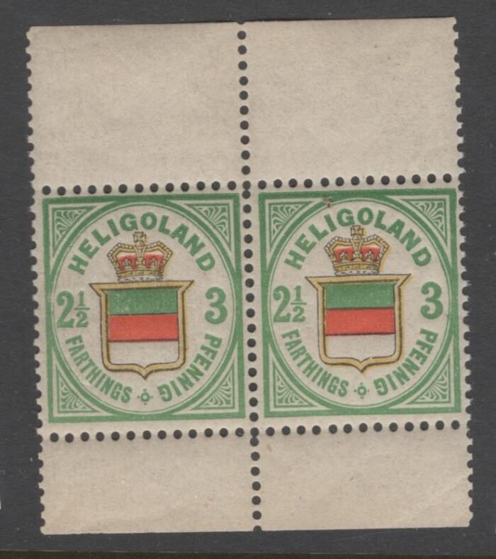Heligoland Scott#: 20 Michel#: 17b horz pair ** F/VF