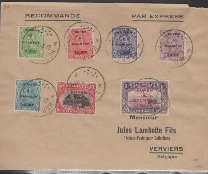 Eupen and Malmedy MI 1A-7A VF cover