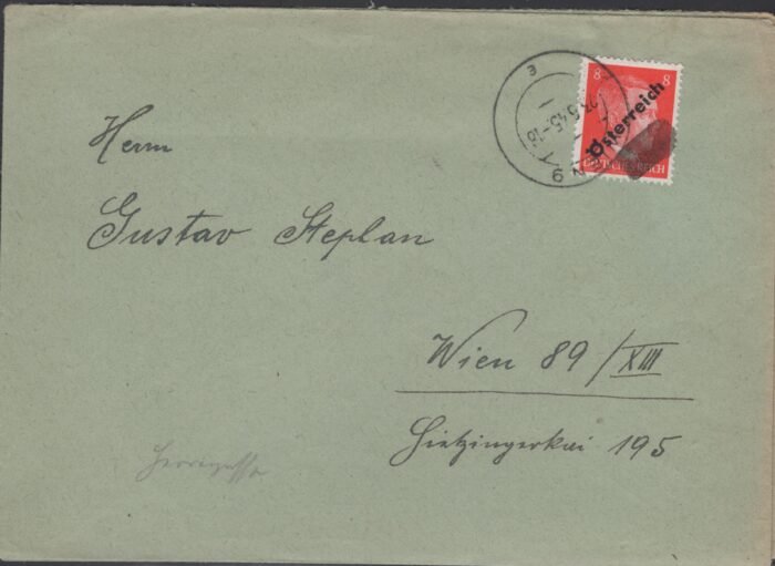 Austria MI 662 postally used card VF