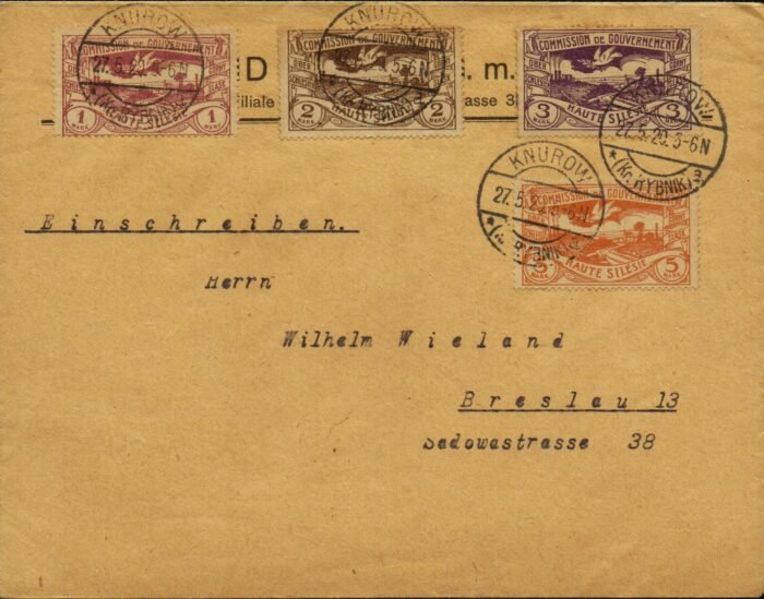 Upper Silesia postally used cover VF