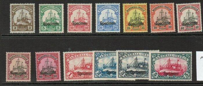 Marshall Islands Scott#: 13-25varieties Michel#: 14 SP- 25 SP ** VF (13 is not overprinted)