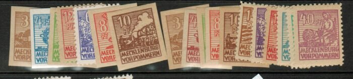 Soviet Zone Scott#: 12N13-25 Michel#: 29x-36x,29y-40y ** F/VF