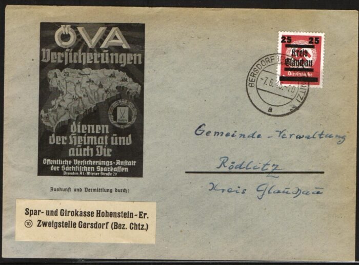 Germany Post WWII Locals Grossrachen Michel#: 37a F/VF