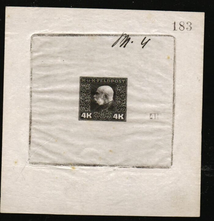 Austria MI 46 Phase 4 proof imperforate F/VF