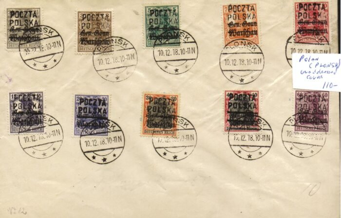 Poland (PLonsk) Local issues on unaddressed cover F/VF