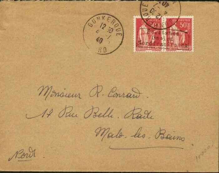 Frankreich Dunkirchen MI 2 Type I cover VF