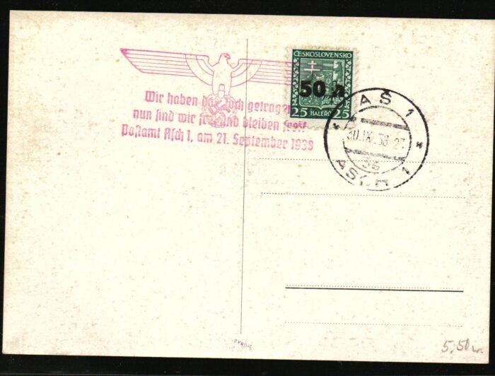 Sudetenland Reichenberg MI Block 1 some creases at left side VG