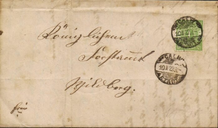 Wurttemberg MI 36b F/VF folded letter