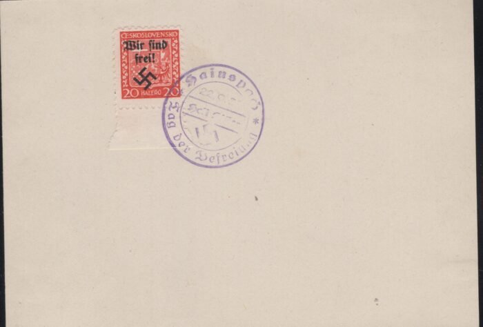 Sudetenland Anschloss post card with NAZI provisional cancel to AschVF