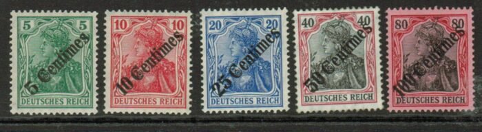 German Offices in Turkey Scott#: 55-59 Michel#: ** VF